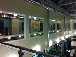 A second floor studio with a view