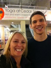 Sol Yoga instructor Andre Grandbois and I before class