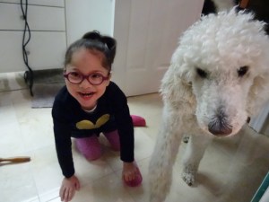 Bella playing with k 1